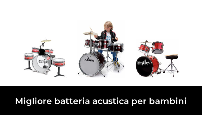 Set percussioni in 5 pezzi Tiger JDS14-BL colore Blu 