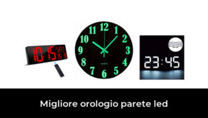 Orologio Da Parete Con Grandi Numeri Bianchi, Specchio E Display LED